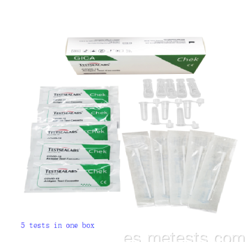 COVID-19 prueba de antígeno cassette-nasal (5pcs / caja)